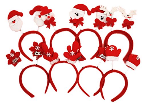 Acheter Bigood 5Pcs Bandeau Serre-tête Enfant Adulte Noël Déguisement Couleur Aléatoire chez AMAZON.FR