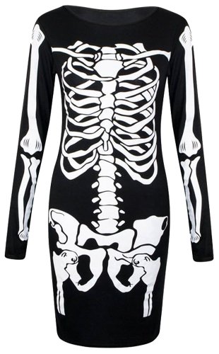 Acheter Flirty Wardrobe Robe moulante imprimé Squelette Halloween Body (S/M (36-38), robe Bodycon) chez AMAZON.FR