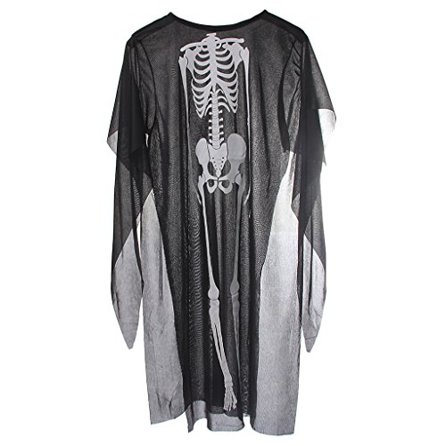 Acheter Robe Cape de Crâne Squelette Diable Fantôme pour Cosplay Costume Halloween Adulte chez AMAZON.FR