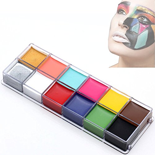 Acheter Ayliss® Visage Peinture à Huile Multi-Couleurs Halloween Maquillage Corporel Déguisement Enfants Carnaval (Colour-A) chez AMAZON.FR