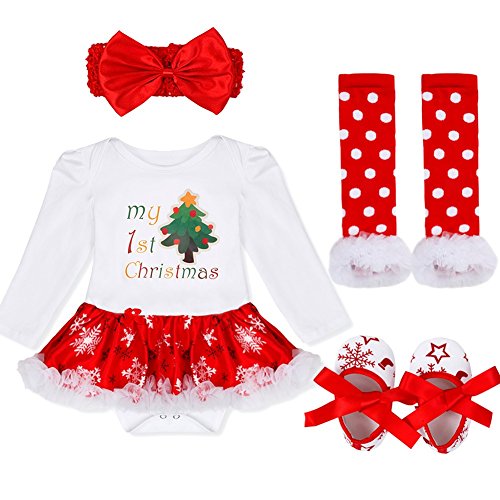 Acheter YiZYiF 4 pcs Bébé Filles Déguisement Noël Barboteuse Tutu Bandeau Leggings Chaussure Enfant 0-18 Mois Blanc arbre 6-9 mois chez AMAZON.FR