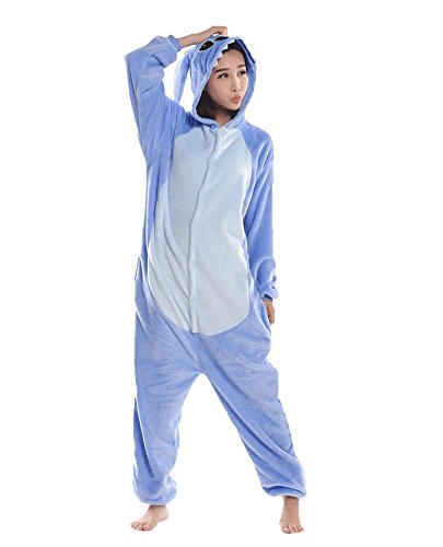 Acheter LATH.PIN Adulte Pyjama Animaux Ensemble-Combinaison Pyjama ou Déguisement-Stich Bleu Taille S chez AMAZON.FR