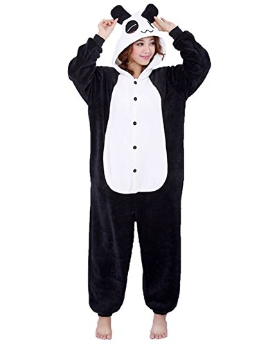 Acheter Moollyfox Adulte Unisexe Animal Costume Cosplay Combinaison Pyjama Outfit Nuit Vêtements Onesie Fleece Halloween Costume Soirée de Déguisement (S, Panda) chez AMAZON.FR