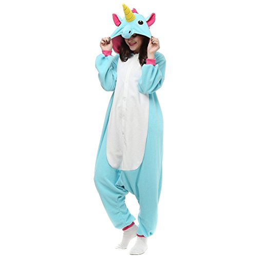 Acheter Kenmont Adulte Unisexe Animal Costume Cosplay Combinaison Licorne Pyjama Nuit Vêtements Soirée de Déguisement (M, bleu) chez AMAZON.FR