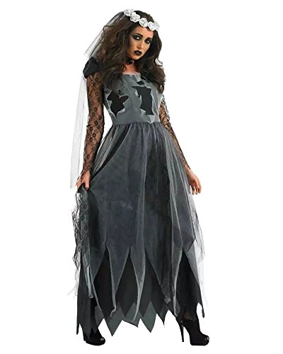 Acheter LaoZan Halloween Déguisement femme Fantôme Bride Cosplay Costume de déguisement XL Gris chez AMAZON.FR