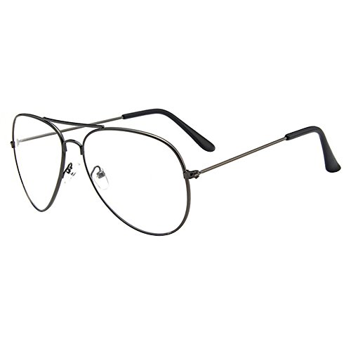 Acheter Forepin® Montures de Lunettes Cadre Frame Lentille pour Homme et Femme Unisex Adultes Vintage Verre Transparent - Gris chez AMAZON.FR