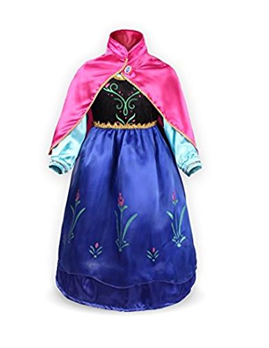 Acheter NICE SPORT Robes Enfant Princesse Anna La Reine des Neiges Cosplay Costume Déguisement Cadeau Anniversaire/Noël/Carnaval/Halloween chez AMAZON.FR