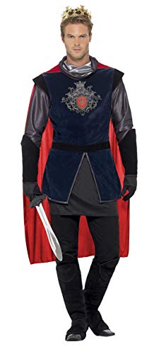 Acheter Smiffys Costume roi Arthur Deluxe, Noir, avec haut, cape, gants, couvre-bottes et couron chez AMAZON.FR