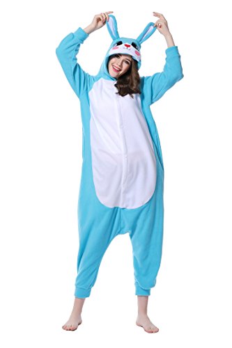 Acheter LINGJUN Adulte Unisexe Lapin Anime Costume Cosplay Combinaison Pyjama Outfit Vêtements de Nuit Onesies Fleece Halloween Costume Soirée de Déguisement (XL) chez AMAZON.FR