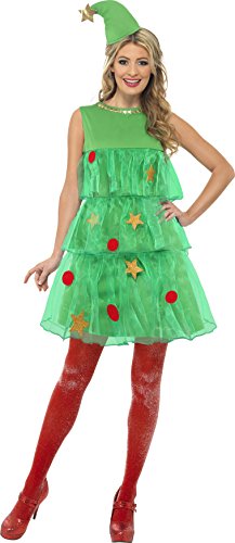 Acheter Smiffys Déguisement Femme Sapin de Noël, Robe et chapeau, Taille 44-46, Couleur: Vert, 24331L chez AMAZON.FR