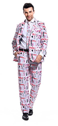 Acheter YOU LOOK UGLY TODAY Costume Homme Party Suits 3 Pièces - Veste, Pantalon, Cravate pour Soirée Déguisement Noël Fêtes Carnaval chez AMAZON.FR