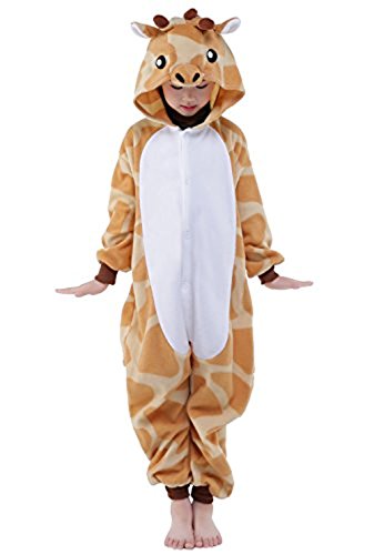 Acheter ABYED Adulte Unisexe Anime Animal Costume Cosplay Combinaison Pyjama Outfit Nuit Vêtements Onesie Fleece Halloween Costume Soirée de Déguisement,Girafe Chidren Taille 125 -pour Taille: 138-148cm chez AMAZON.FR