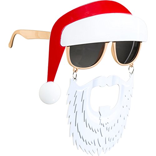 Acheter Lunettes fantaisies pour Noël binocles de Père Noël Lunettes de soleil Père Noël verres fantaisie avec barbe et bonnet Noël Christmas binocles hiver déguisement de Noël accessoires chez AMAZON.FR