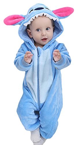 Acheter Y-BOA Pyjama Ensemble de Pyjama Dors Bien Enfant Bébé Combinaison Hiver Forme Animal Déguisement Stitch Bleu 4-12mois chez AMAZON.FR