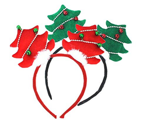 Acheter La Vogue 2pcs Noël Serre-Tête De Sapin Arbre Déguisement Noël Vert Rouge chez AMAZON.FR