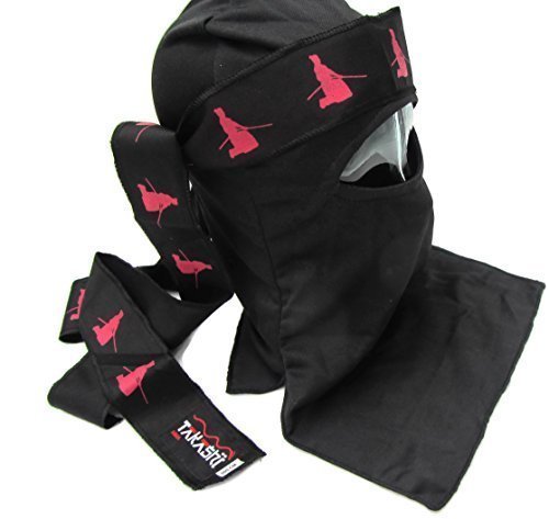 Acheter Ninja Shinobi Ninja Ultimate Warrior Noir Masque visage ensemble Japonais (AKA) Avec Tenugui noir v2 Tête D'épée écharpe 1 Taille, Déguisement, Halloween, déguisement chez AMAZON.FR