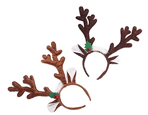 Acheter La Vogue 2pcs Serre-Tête Corne De Cerf Oreilles Accessoire Cheveux père Noël Brun Marron chez AMAZON.FR