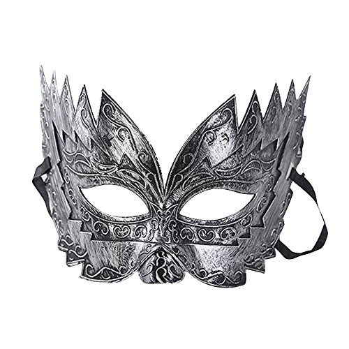 Acheter Eizur Rétro Mascarade Masque Roman Gladiateur Mask pour Halloween Partie Fantaisie Dress Cosplay Costume Props Carnaval Ball--Argent chez AMAZON.FR