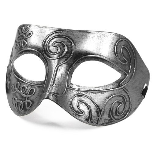 Acheter Accessotech Hommes Carnival Masquerade Romain Masque De Fête Déguisement Bal Masqué Gladiateur - Argent chez AMAZON.FR