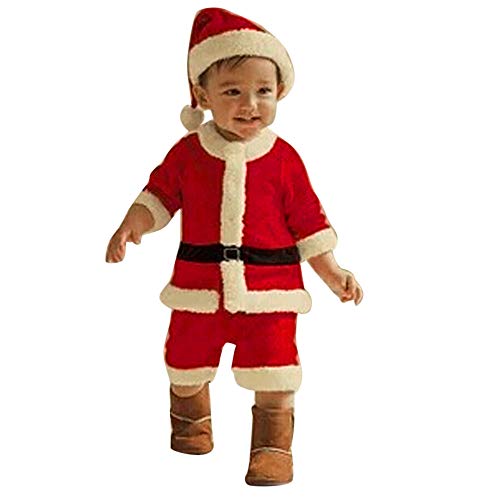 Ensembles de Bébé Garçon,Subfamily Noel Deguisement Bebe Pere Noel Costume 3pcs Ensemble Garçons 