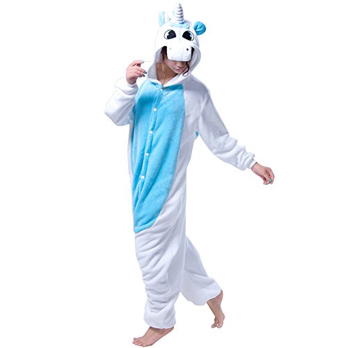 Acheter Pyjama Licorne Unicorne avec Ailes Animaux Adulte Unisexe Cosplay Aminal Combinaison Pyjama Kigurumi Déguisement Costume Ensemble Pyjama (L (Convenable 172cm-178cm), Licorne Bleu) chez AMAZON.FR