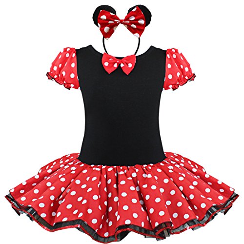 Acheter YiZYiF Déguisement Classique Costume Carnaval Enfant Bébé Robe avec Serré-tête Cheveux Fête (5-6 Ans, Rouge) chez AMAZON.FR