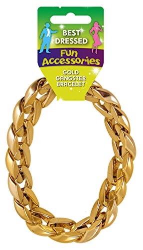 Acheter Best Dressed - Bracelet Gourmette Homme Epais Or Gangster Pimp Déguisement chez AMAZON.FR