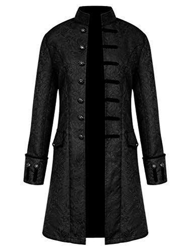 Acheter ROBO Veste Costume Gothique Homme Manteau Steampunk Slim Fit Halloween Mariage Déguisement Noir FR M chez AMAZON.FR