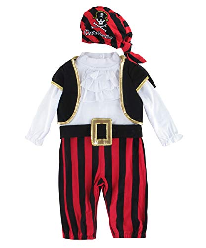 Acheter Mombebe Barboteuse Bébé Garçons Halloween Pirate Déguisement Costume avec Chapeau (Pirate, 18-24 Mois) chez AMAZON.FR