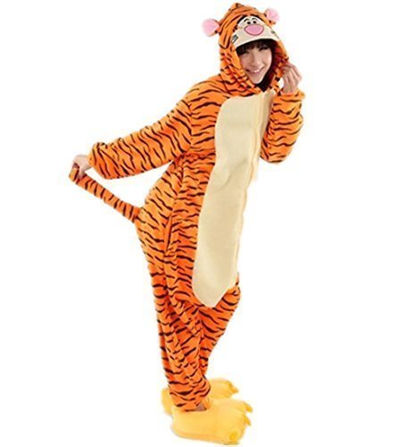 Acheter Padgene Pyjama Animaux Cosplay Halloween Déguisement Adulte Femme Homme Unisexe - Orange - Taille XL chez AMAZON.FR