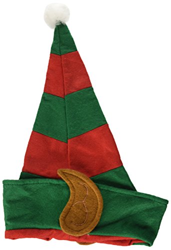 Acheter Smiffys 21469 Déguisement Adulte Bonnet d'Elfe, Rouge/Vert, Taille Unique chez AMAZON.FR