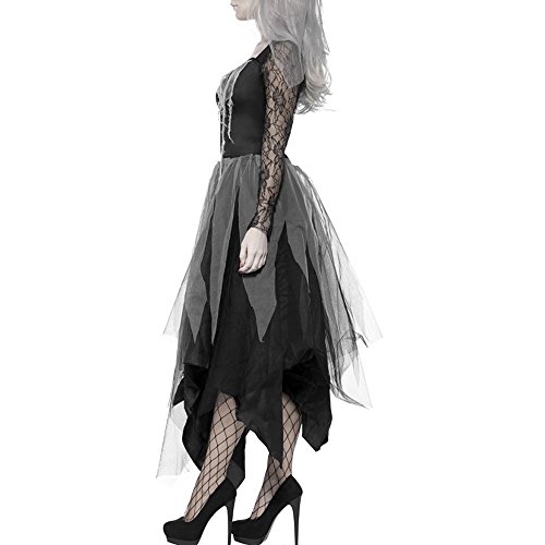 Acheter willkey Deguisement Halloween Femmes Costume Cimetière Mariée Cosplay Corpse Vampires Dames Sexy Robes en Dentelle Noire Fancy Dress Party (M) chez AMAZON.FR