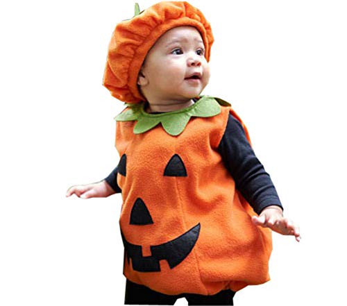 Acheter Carolilly Costume Halloween Bébé Garçon/Fille Ensemble Citrouille Mignon Déguisement Cosplay Photographie chez AMAZON.FR