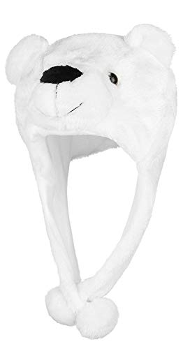 Acheter Lukis Bonnet en Peluche Chapeau Ski Motif Animaux Écharpe Longue Cache-Oreilles Chapka Automne Hiver Déguisement Enfant Bébé Femme Homme (Blanc Ours) chez AMAZON.FR