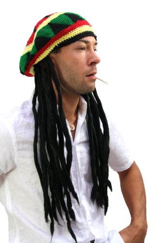 Acheter WIG ME UP ® - Bonnet avec Dreadlocks (Bob Marley, Rastafari) chez AMAZON.FR