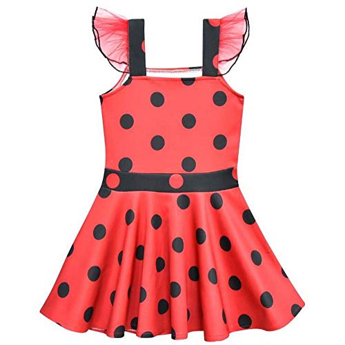 Acheter Déguisement Coccinelle pour Filles, déguisement de Coccinelle, déguisement à Manches Volants, pour fête d'halloween, déguisement pour Enfant, Rouge chez AMAZON.FR