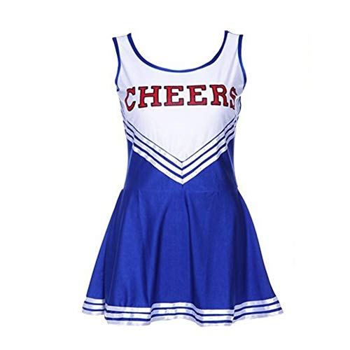 Acheter ESHOO Femmes Fille Déguisement de Pom-Pom Girl Uniforme avec Pompons Costume de High School Musical Robe de Sport chez AMAZON.FR