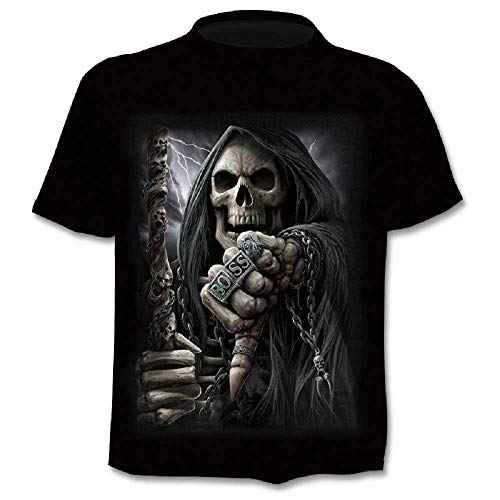 Acheter T-Shirt Homme Tête de Mort - Gothique - Manches Courtes - Amusant - Maillot - Métal - Motard - Garçon - Rock - Punk - Dark - Boss - Déguisement - Halloween - Couleur Noir - Noir - Medium chez AMAZON.FR