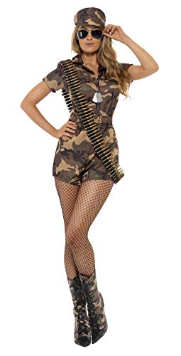 Acheter Smiffys 28864M Déguisement Femme Uniforme Militaire Sexy, Camouflage, Taille M chez AMAZON.FR