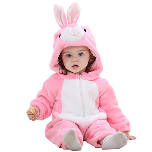 Acheter MICHLEY BéBé Grenouillères Animal Combinaison Automne Hiver Barboteuse Enfant Flanelle Filles Costume fentu-90cm chez AMAZON.FR