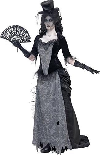 Acheter Smiffys Costume veuve noire ville fantôme, Gris, avec haut, jupe & chapeau chez AMAZON.FR