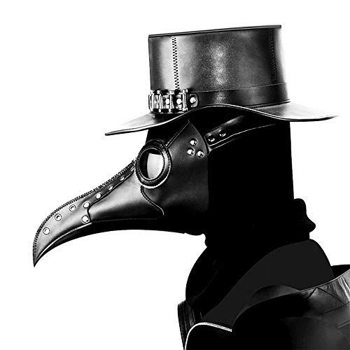 Acheter KOBWA Masque à Bec d'oiseau, Masque de tête d'oiseau avec Long Nez, Masque Gothique Steampunk en Cuir pour Homme et Femme, Accessoires de déguisement pour Halloween, Noël et Nouvel an (Noir) chez AMAZON.FR