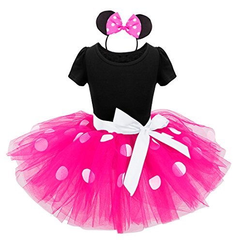 Acheter YiZYiF Déguisement pour Bébé Filles Enfant Robe à Pois Costume de Cosplay Carnaval 12 Mois - 8 Ans Fuchsia 3-4 ans chez AMAZON.FR