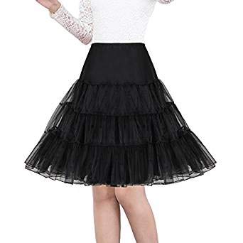 Acheter Fathoit Jupon années 50 Vintage en Tulle Rockabilly Les Femmes PlisséEs Jupe Courte Haute Taille Adulte Jupe De Danse Tutu (L, Noir) chez AMAZON.FR