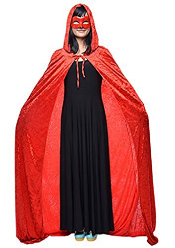 Acheter Halloween Cape à Capuche Poncho avec Capuchon Longue Costume Cosplay Sorcière Diable Robe Médiévale Manteau Homme Femme Unisexe Déguisement Maquillage Cape Prince et Princesse pour Adultes-Rouge XL chez AMAZON.FR