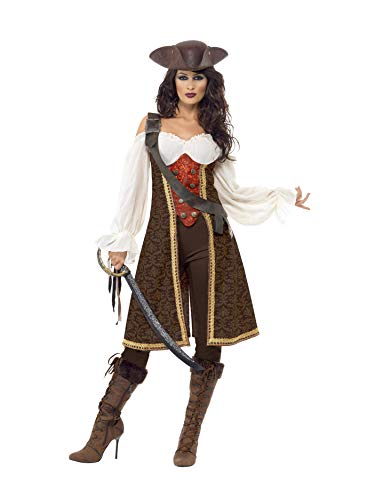 Acheter Smiffys Costume jeune fille pirate de haute mer, avec robe, pantalon et baudrier chez AMAZON.FR