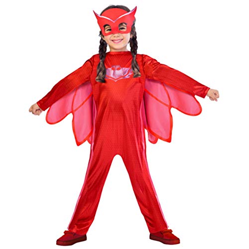 Acheter Amscan PJMASQUES BIBOU-Owlette Deguisement, 9902950, Rouge, 7/8 ans chez AMAZON.FR