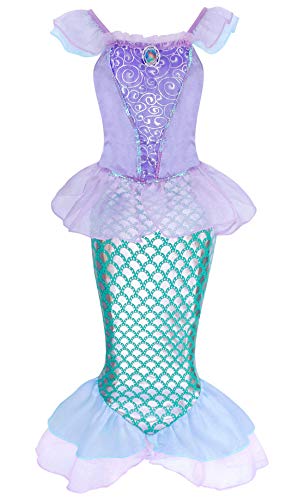 Acheter AmzBarley Filles La Petite Sirène Robe Princesse Ariel Costume Les Enfants Déguisement de Sirène Queue de Poisson Soirée Longue Fête Costumée Cosplay Anniversaire Halloween Carnaval chez AMAZON.FR