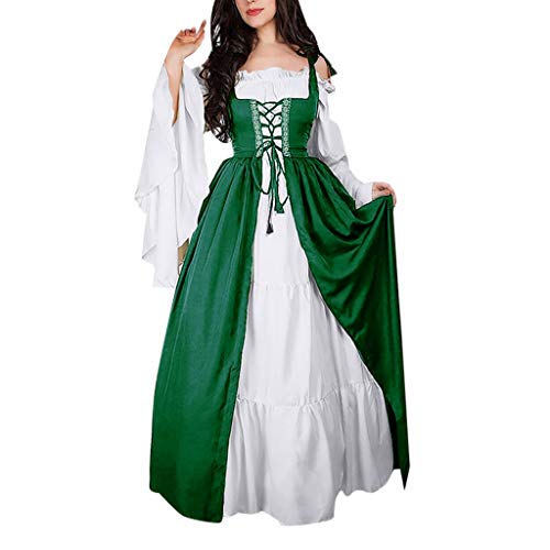 Acheter Robe Médiévale Femme Renaissance Costume Robes Longues, Dame de style vintage médiévale princesse robe, Médiéval Déguisement Robe femme Carnaval de Cosplay Costume Robe du soir (S, Vert profond) chez AMAZON.FR