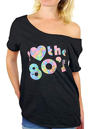 Acheter Smile Fish Déguisement pour Femme années 80 avec Inscription I Love 80s décontractée surdimensionnée pour Les fêtes rétro - - X-Large chez AMAZON.FR